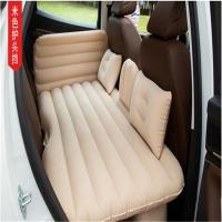 敬平车载汽车后排睡垫折叠车内充气旅行床后座睡觉suv轿车非床垫 分体植绒米色+靠门护头挡+车载电动泵 平气垫床