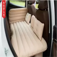 敬平车载汽车后排睡垫折叠车内充气旅行床后座睡觉suv轿车非床垫 分体植绒米色+靠门护头挡+车载电动泵 平气垫床