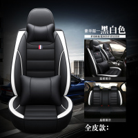 敬平汽车坐垫马自达2/3/6睿翼CX4/5阿特兹四季通用全包夏冰丝专用座套 AD全皮款豪华版-黑白色 平
