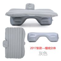 敬平车载汽车后排睡垫折叠车内充气旅行床后座睡觉suv轿车非床垫 分体植绒灰色有挡+车载电动气泵 平气垫床