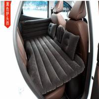 敬平车载汽车后排睡垫折叠车内充气旅行床后座睡觉suv轿车非床垫 分体植绒黑色有挡+靠门护头挡 平气垫床