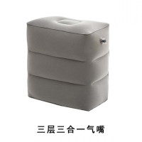 敬平新品 车载充气床脚凳飞机火车间隙垫儿童车床垫子SUV后排座气垫床 新款三层灰色脚凳 平