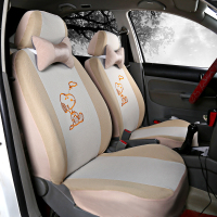 敬平一汽威志威姿威乐 夏利A+N3N5N7捷达普桑 2000汽车座套 四季通用 深米浅米豪华款 平坐垫