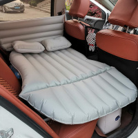 敬平车载折叠床汽车充气床轿车后排气垫床suv车用后座旅行床车内睡垫 3位折叠-牛津灰(配网兜) 平