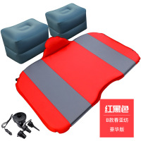 敬平汽车车载充气床垫后排座气垫床车内睡觉床轿车睡垫儿童床旅行 红灰色-豪华[春亚纺面料] 平