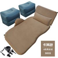 敬平汽车车载充气床垫后排座气垫床车内睡觉床轿车睡垫儿童床旅行 卡其色-旗舰[麂皮绒面料] 平