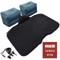 敬平汽车车载充气床垫后排座气垫床车内睡觉床轿车睡垫儿童床旅行 神秘黑-豪华[麂皮绒面料] 平