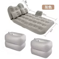 敬平车载充气床车用后座睡垫汽车后排睡觉旅行床垫轿车SUV车内气垫床 多功能护头档储物墩植绒灰色 平