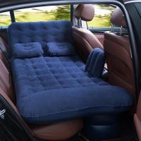 敬平沃尔沃xc90/s60l/xc60/s90新能源专用汽车载充气床垫后排睡觉 藏青色[亲肤植绒 加厚舒适] 平