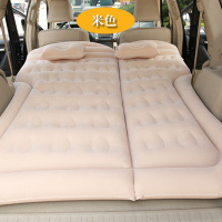 敬平充气床垫车载气垫床汽车充气床车内睡垫suv后排后备箱睡觉旅行床 蜂窝款-米色加绒植绒 平
