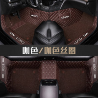 敬平汽车脚垫丝圈专用于速腾xrv探岳crv途观l迈腾思域雅阁朗逸帕萨特 [双层包门槛]咖色+咖色丝圈 内侧加高 双收纳 