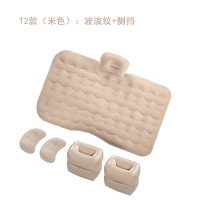 敬平车载充气床多功能旅行床垫轿车 SUV中后排通用睡垫车内睡觉垫 T2:米色[波浪纹+侧挡]亲肤材质&漏气包换 平