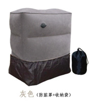 敬平车载充气脚凳子飞机 火车间隙垫车载充气床SUV 后排座车载 灰色脚凳 平