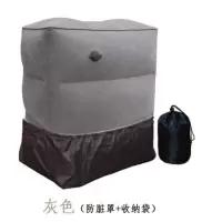 敬平车载充气脚凳子飞机 火车间隙垫车载充气床SUV 后排座车载 灰色脚凳 平