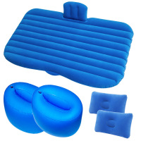 敬平4.2米货车副驾驶睡觉垫后排床垫单排车载睡觉充气床车内睡床 直纹蓝色[标准版] 平