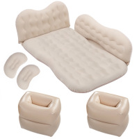 敬平车载充气床汽车后排睡垫suv轿车 旅行床车内睡觉中后座气垫床 米色 平