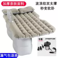 敬平捷达朗逸途观帕萨特速腾迈腾POLO车载充气床汽车后座排睡垫气垫床 双支撑波浪纹加厚耐磨儿童档灰色 亲肤舒适植绒款 平