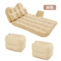 敬平吉利帝豪专用车载充气床垫汽车后排充气床后座休息床旅行床睡觉垫 [升级款][植绒面料]蜂窝纹-米色 平