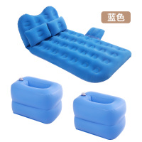敬平吉利帝豪专用车载充气床垫汽车后排充气床后座休息床旅行床睡觉垫 [升级款][植绒面料]蜂窝纹-蓝色 平