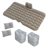 敬平吉利帝豪专用车载充气床垫汽车后排充气床后座休息床旅行床睡觉垫 [植绒面料]波浪纹-灰色 平