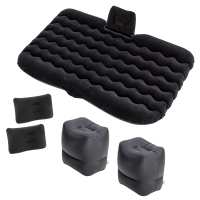 敬平吉利帝豪专用车载充气床垫汽车后排充气床后座休息床旅行床睡觉垫 [植绒面料]波浪纹-黑色 平