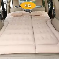 敬平汽车充气床垫车载旅行床睡觉充气床SUV专用轿车后排气垫通用睡垫 蜂窝款-米色加绒植绒 平