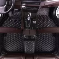 专用沃尔沃XC60 S60L S90 XC90 V40 S80L V60 s40全包围汽车脚垫 [单层全包围]绗绣黑色+