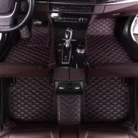 专用沃尔沃XC60 S60L S90 XC90 V40 S80L V60 s40全包围汽车脚垫 [单层全包围]绗绣黑色+