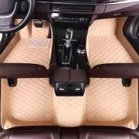 专用沃尔沃XC60 S60L S90 XC90 V40 S80L V60 s40全包围汽车脚垫 [单层全包围]绗绣米色
