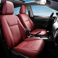 敬平丰田卡罗拉RAV4雷凌 奕泽CHR汽车坐垫皮座套包座椅套四季通用 拉菲红标准版
