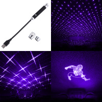 敬平车载星空顶满天星汽车星空灯氛围灯USB车内顶棚投影灯内饰气氛灯 多模式[高亮款紫蓝]常亮+爆闪+声控+开关 配汽车灯