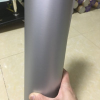 敬平汽车内饰贴纸 金属哑光拉丝电镀冰膜 中控台亚光贴膜碳纤维改色膜 冰膜银50cm*1米 平车贴