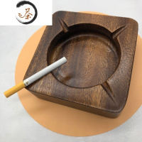 HAOYANGDAO实木创意根雕烟灰缸家用客厅潮流个性多功能宾馆中式烟缸木头摆件茶具 栗色 胡桃木13cm