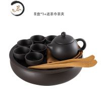 HAOYANGDAO整套紫砂功夫茶具套装现代家用简约潮汕陶瓷茶盘茶壶茶杯泡茶套装