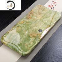 HAOYANGDAO功夫茶具家用欧式茶盘石头简约客厅茶海单层中小款式石材荷韵茶台