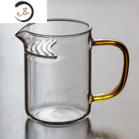 HAOYANGDAO月牙杯玻璃公道杯茶杯子家用过滤泡花绿茶办公室带盖加厚耐热公杯