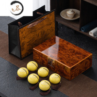 HAOYANGDAO陶瓷小茶罐密封罐红茶普洱茶银针碎银子木盒茶叶包装礼盒定制茶具