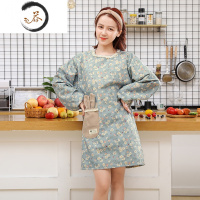 HAOYANGDAO围裙厨房防水防油家用可爱日系韩版时尚做饭带袖子罩衣大人围裙女