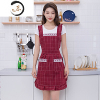 HAOYANGDAO防水围裙女棉布家用厨房做饭韩版时尚可爱餐厅工作背带式罩衣