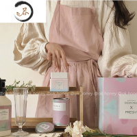 HAOYANGDAO韩国ins风复古围裙厨房甜品店工作服欧式时尚围腰罩衣带口袋女款