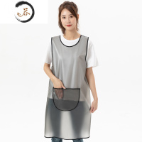 HAOYANGDAO防水围裙女家用厨房夏季薄款软皮防油工作服定制ogo无袖马甲围腰