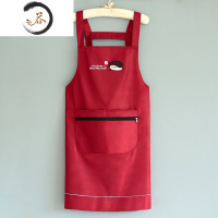 HAOYANGDAO背带围裙女防水防油家用厨房时尚可爱日系工作服定制OGO夏天薄款
