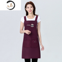 HAOYANGDAO防水围裙袖套套装水产工作服女时尚厨房家用防油围腰韩版日系