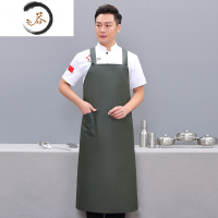 HAOYANGDAO防水防油耐酸碱围裙PU水产耐磨厨房食堂加大加长工作服男围腰