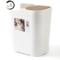 HAOYANGDAO垃圾分类家用卧室客厅带盖厨房垃圾筒上海干湿分离双桶垃圾桶