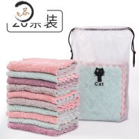 HAOYANGDAO洗碗布抹布家用吸水厨房擦油毛巾小家务清洁去油麻布擦桌子 混色20条装(店长推荐:双面双色 ,干擦湿洗