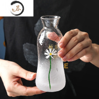 HAOYANGDAO手绘小雏菊玻璃酒具套装白酒杯子家用小号一两烈酒杯温酒壶清酒壶 云雾小雏菊[单壶装]