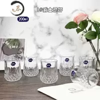HAOYANGDAO玻璃耐热威士忌钻石啤酒杯烈酒洋酒杯喝水杯6只家用酒吧套装 [6只装]1#威士忌杯 200ml 开水直