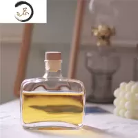 HAOYANGDAO创意冷萃咖啡密封瓶果酒瓶随手小酒瓶小酒坛分装瓶玻璃瓶带盖空瓶 带盖小方瓶 200ml酒具