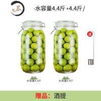 HAOYANGDAO青梅酒罐泡酒瓶空瓶酿果酒罐子杨梅级葡萄罐头玻璃密封罐 [推荐]圆款-水容量4.4斤*2 送不